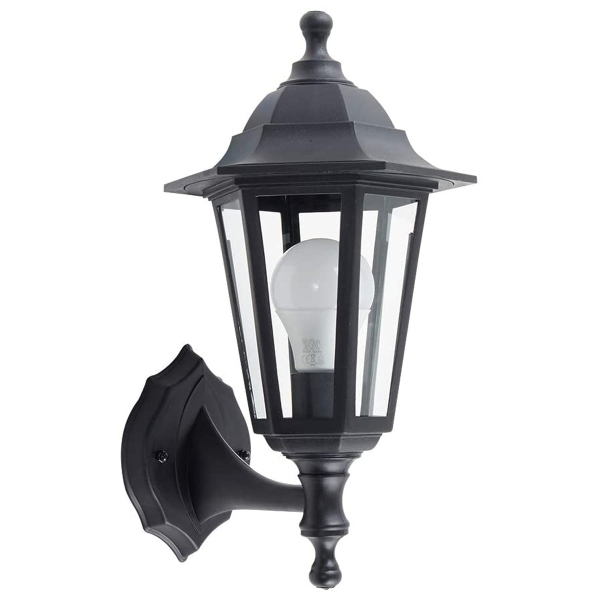 CGC YASMIN Black Outdoor Traditional Lantern Style Wall Light