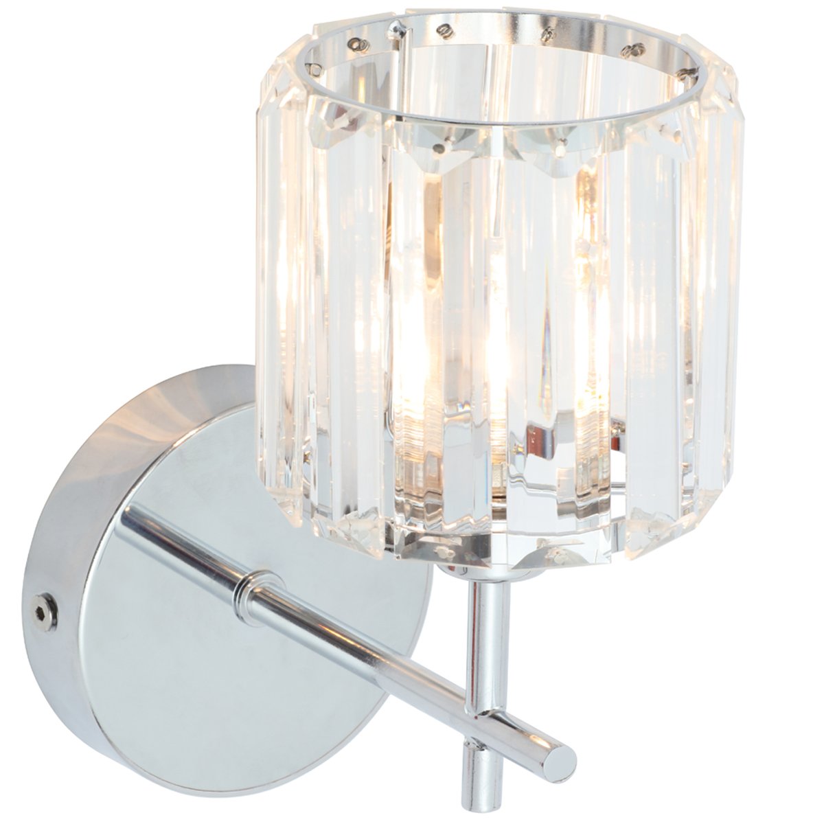 CGC HANNAH Chrome & Prism Crystal Wall Torch Light