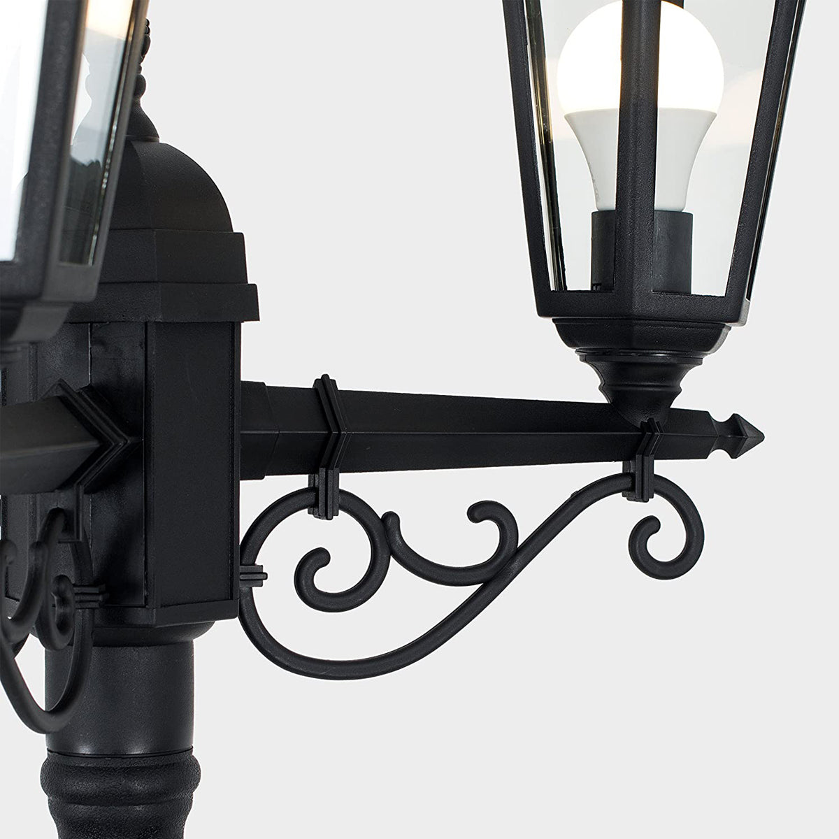 Our Edna triple lantern delivers on style and durability and is a smart choice for your exterior lighting. With its black polycarbonate construction teamed with clear polycarbonate panes, this lantern is hardwearing and rust and weatherproof. Built for life outdoors, it has an IP44 rating which means it can withstand the harshest of weather conditions. For sophisticated yet robust outdoor lighting