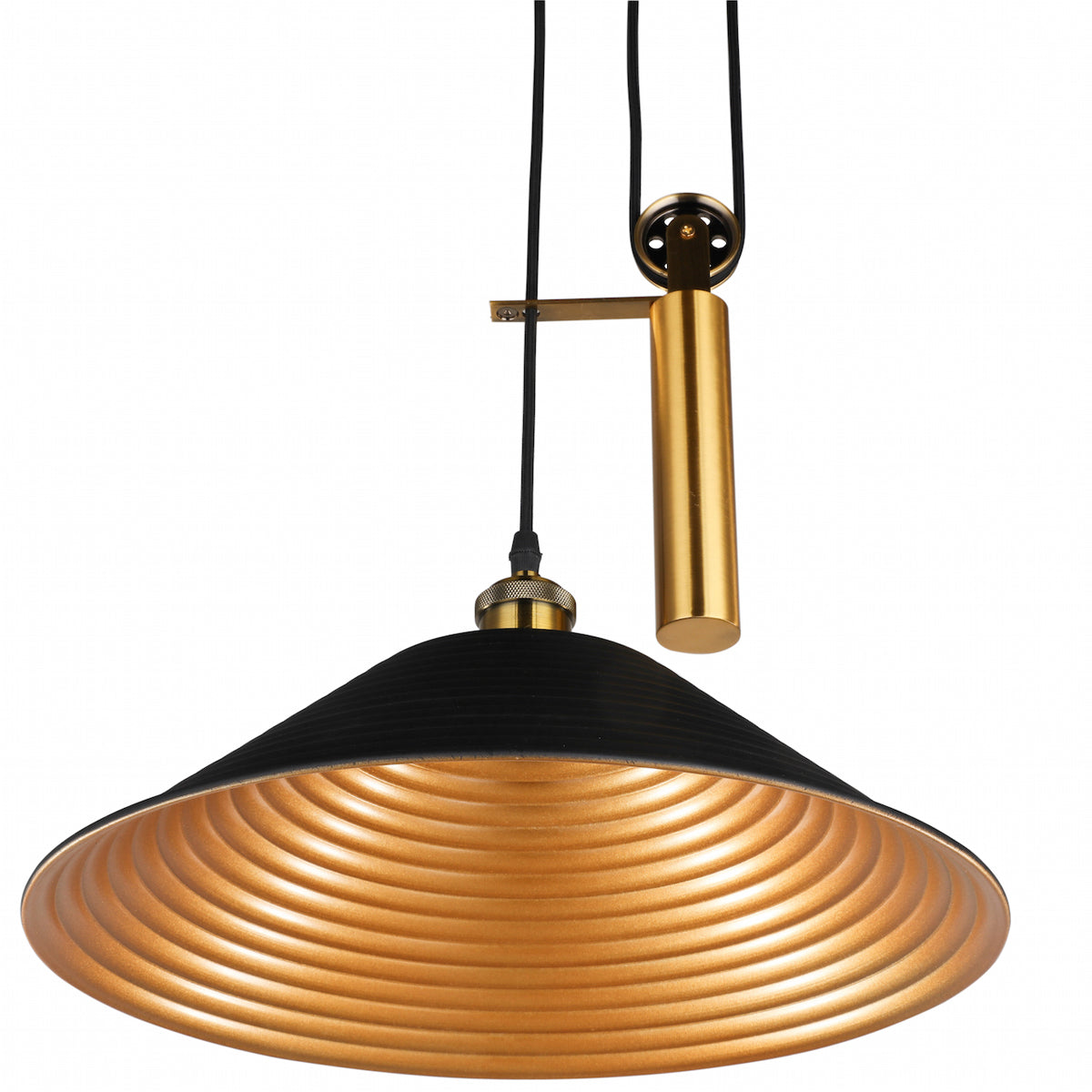 CGC MELISSA Black & Gold Counter Balance Pendant Lamp