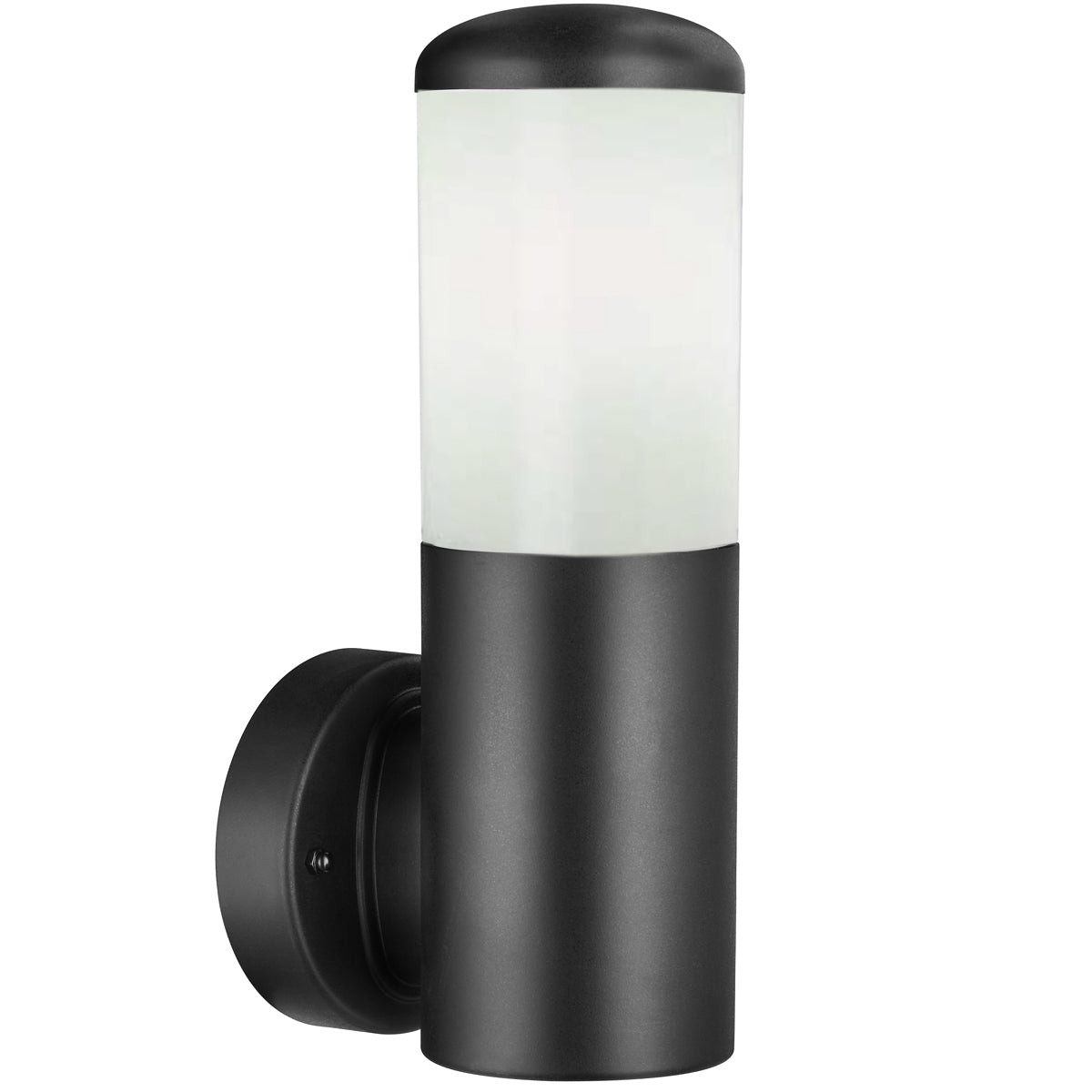 Our Humera black wall mounted round cylinder outdoor light would look perfect in a modern or more traditional home design. Outside wall lights can provide atmospheric light in your garden, at the front door or on the terrace as well as a great security solution. It is designed for durability and longevity with its robust material producing a fully weatherproof and water resistant light fitting.