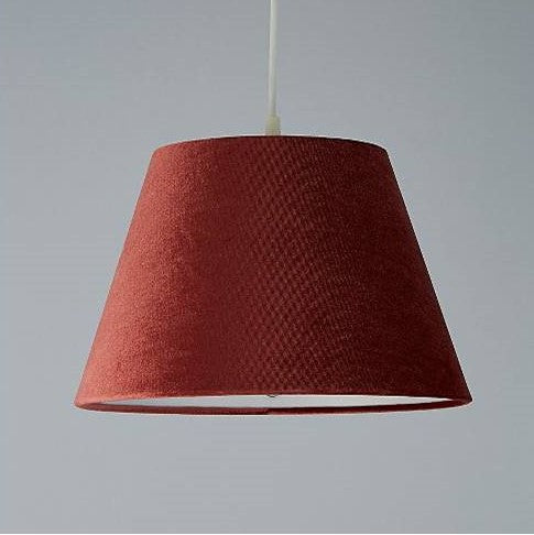 CGC ROSEY Rose Pink Velvet Tapered Lampshade Easy Fit Pendant Shade