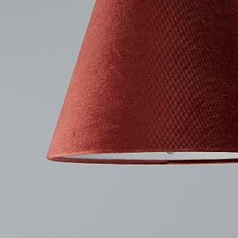 CGC ROSEY Rose Pink Velvet Tapered Lampshade Easy Fit Pendant Shade