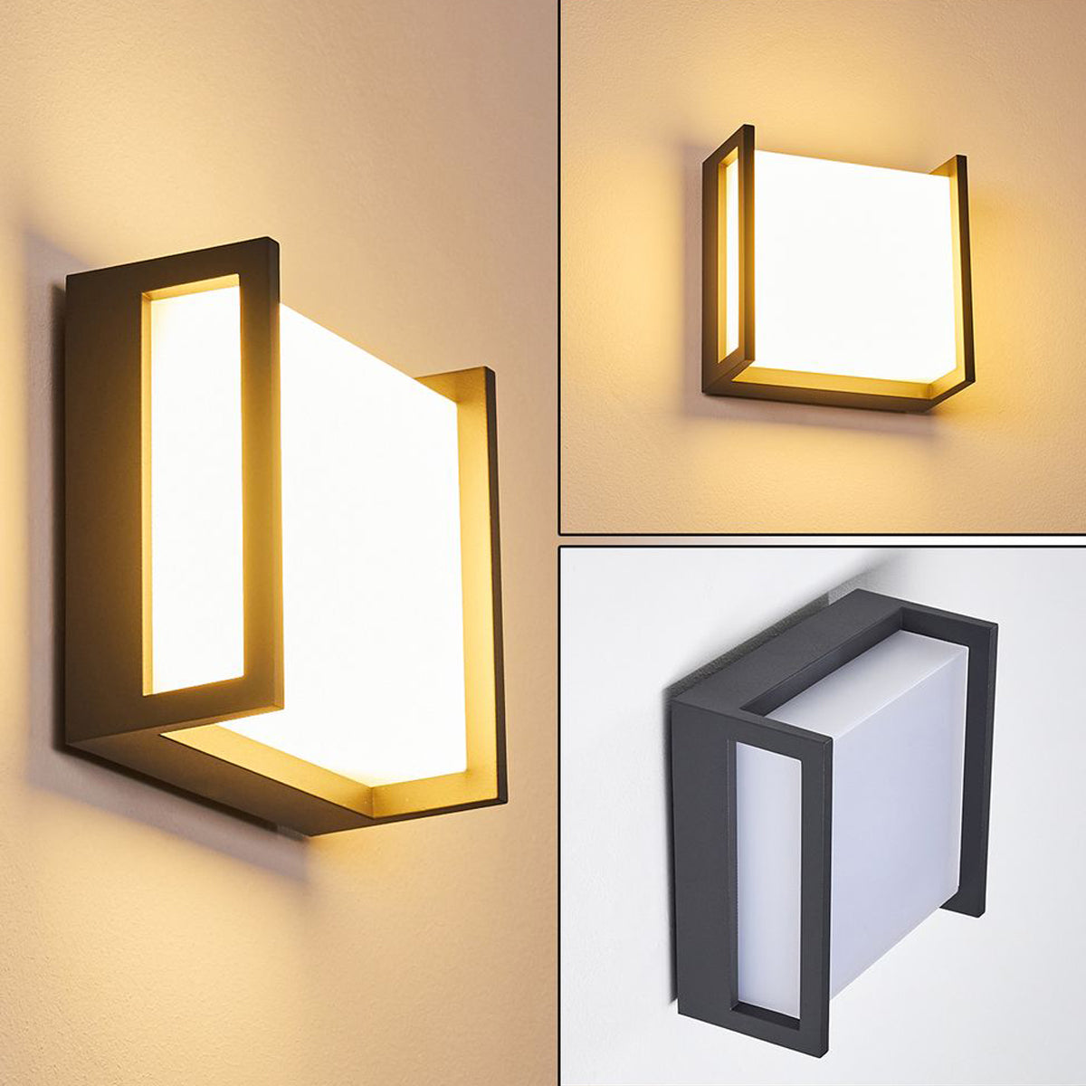 CGC MARLA Dark Grey Square LED Wall Light