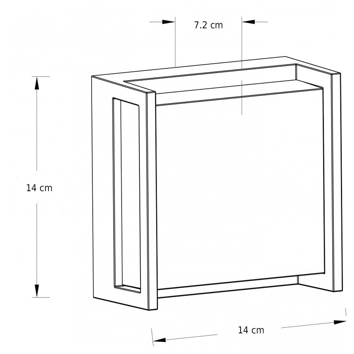 CGC MARLA Dark Grey Square LED Wall Light