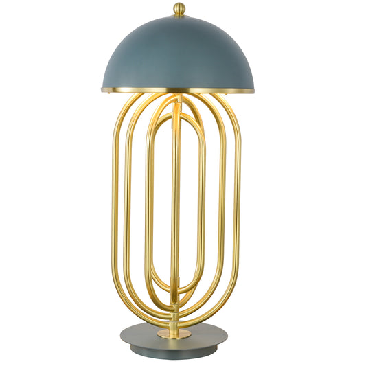 CGC RHONDA Gold & Grey Art Deco Style Table Lamp