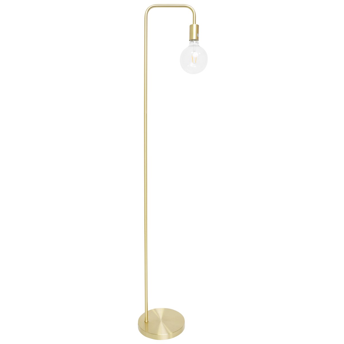 CGC CAITLIN Satin Brass Curved Metal Floor Lamp