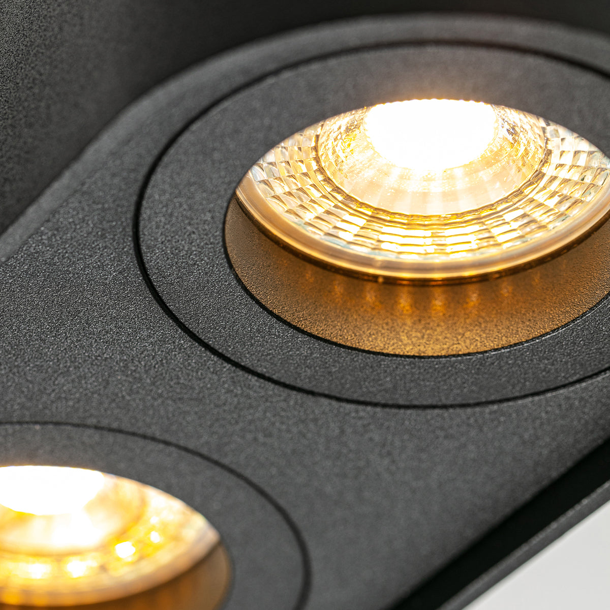 CGC SANSA Black Twin Round Cylinder Ceiling Down Spotlight