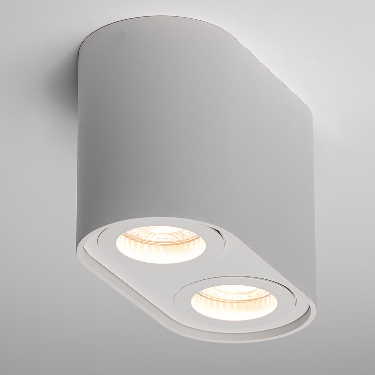 CGC SANSA White Twin Round Cylinder Ceiling Down Spotlight