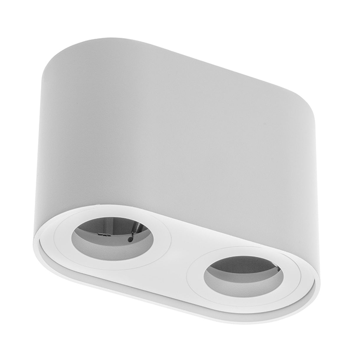 CGC SANSA White Twin Round Cylinder Ceiling Down Spotlight