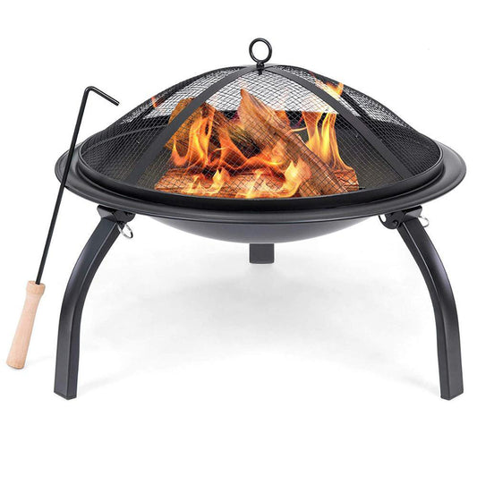 CGC BAILEY Medium Round Foldable And Portable Fire Pit / BBQ / Camping / Festival
