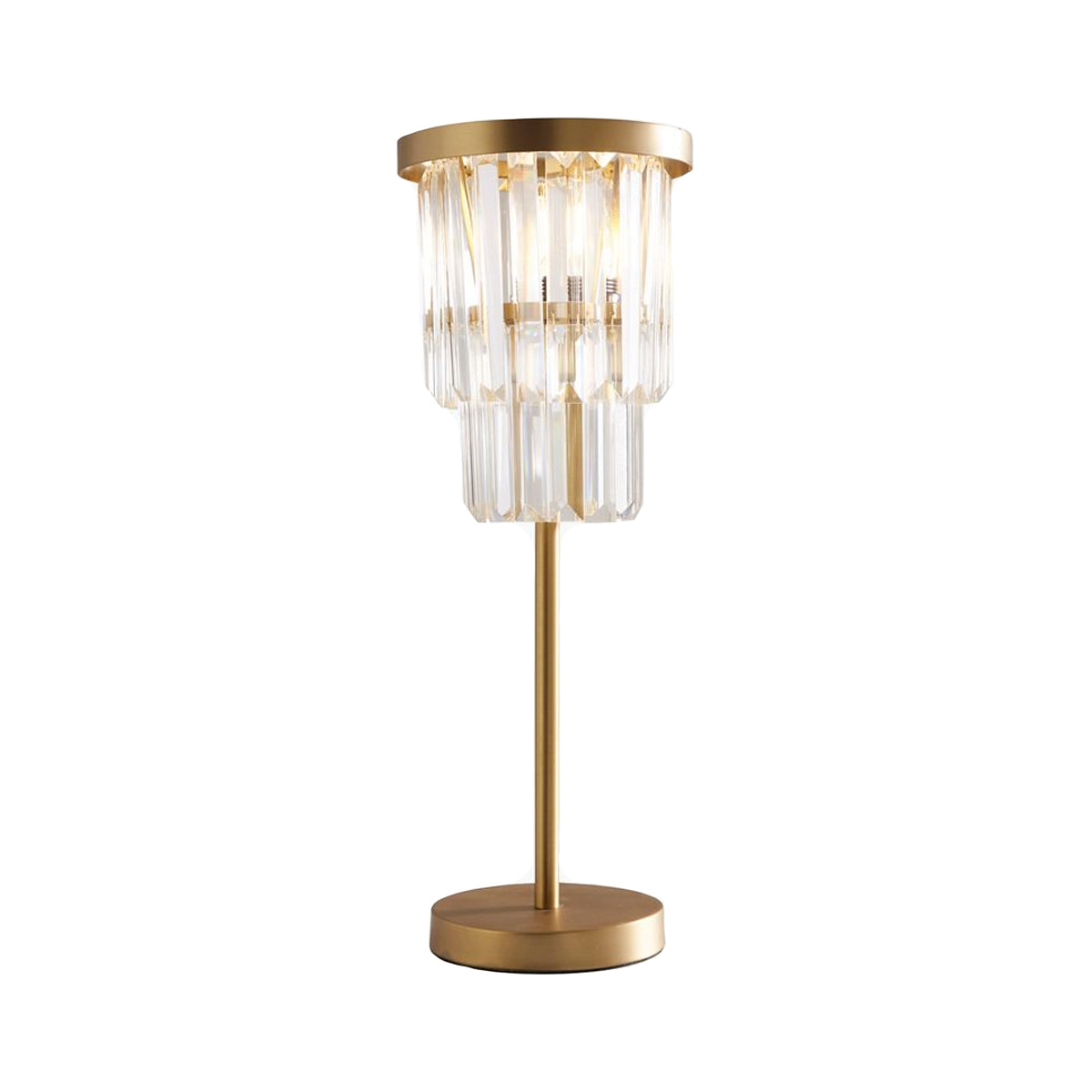 CGC ASTRID Gold & Crystal Droplet Two Layer Table Lamp