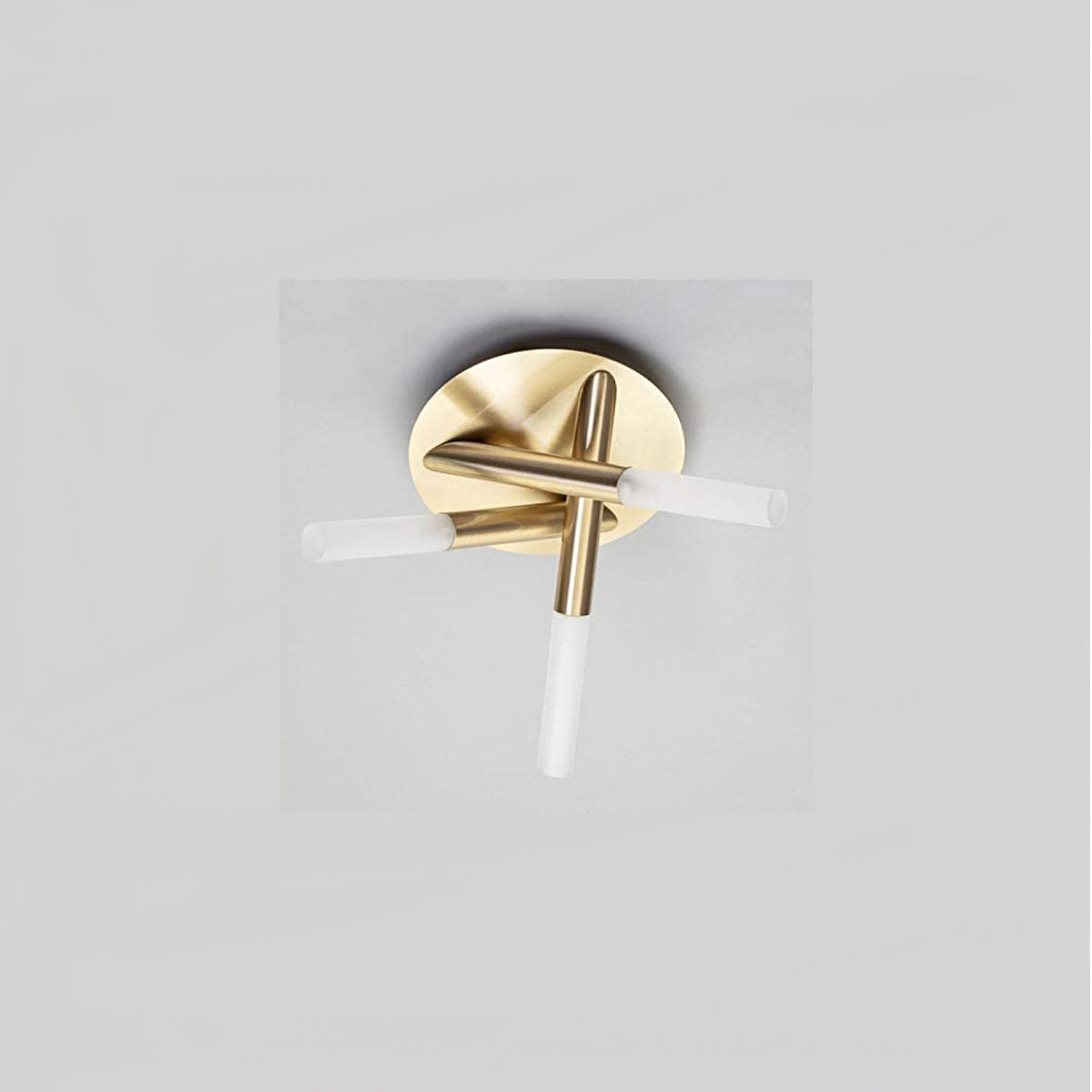 CGC VICKI Satin Brass Triple Cross Tube Ceiling Light