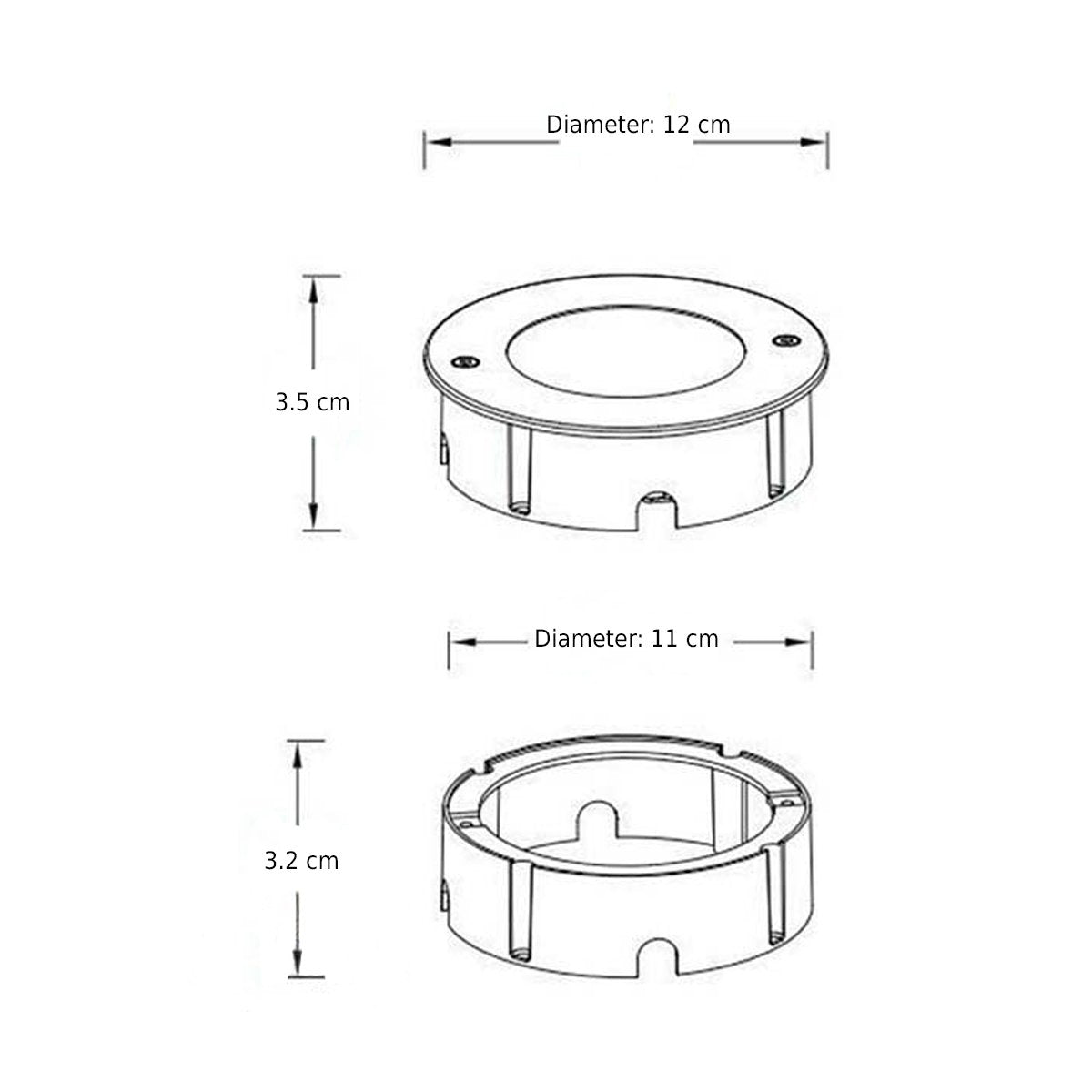 CGC ZENDAYA Opal Diffuser Compact Recessed Outdoor Ground Light