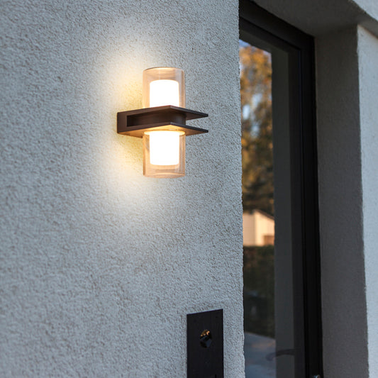 ﻿Our Elise dark grey outdoor double cylinder LED wall light would look perfect in a modern or more traditional home design. Outside wall lights can provide atmospheric light in your garden, at the front door or on the terrace as well as a great security solution. It is designed for durability and longevity with its robust material producing a fully weatherproof