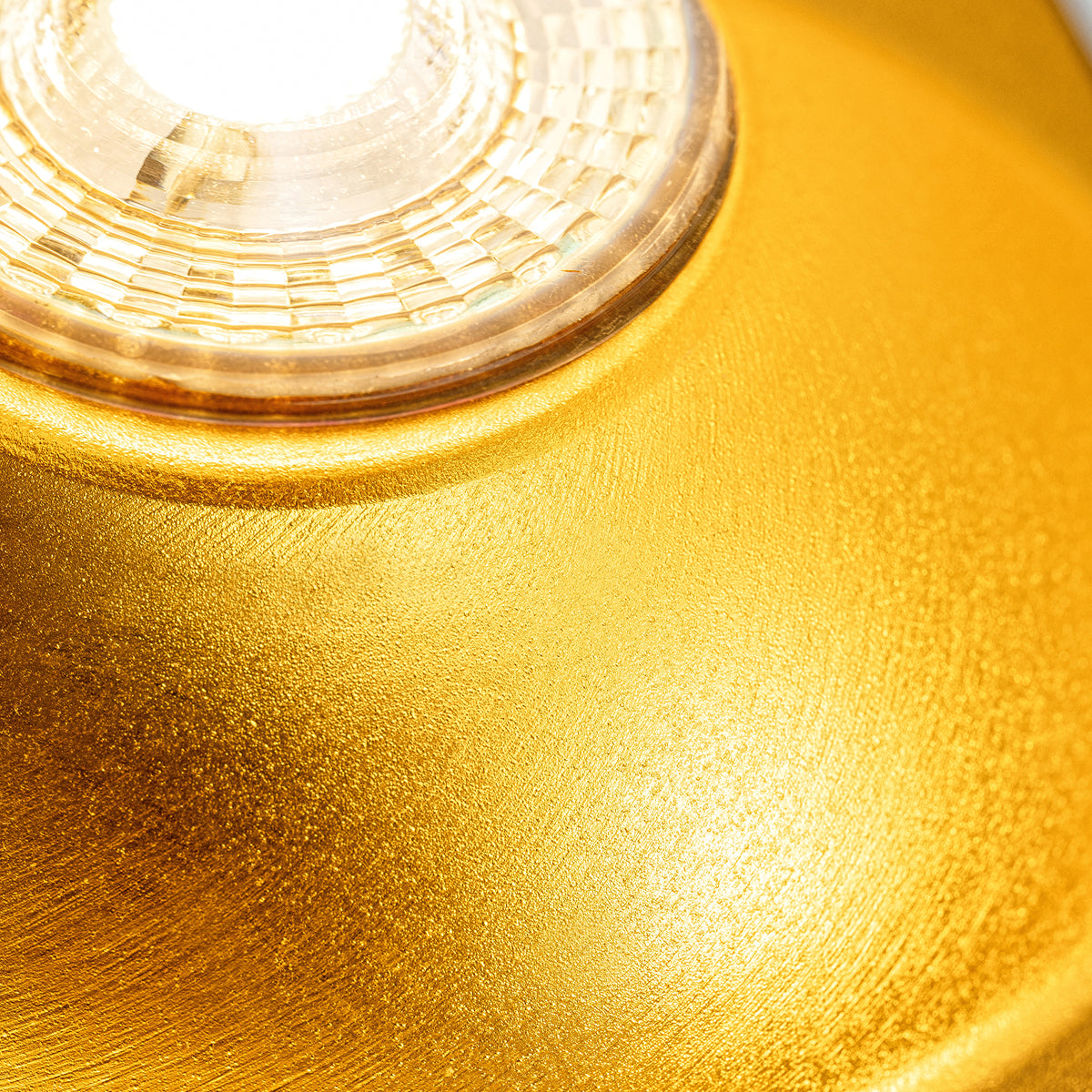 CGC SANDRA Black Square Single Spotlight With Gold Reflector