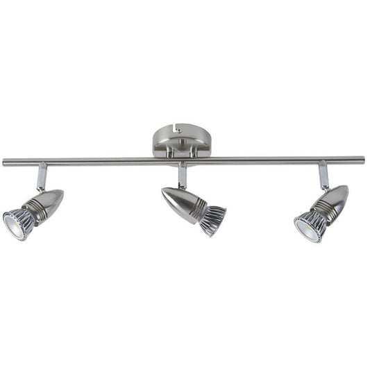 CGC LEAH Brushed Chrome Triple Bar Ceiling Spotlights