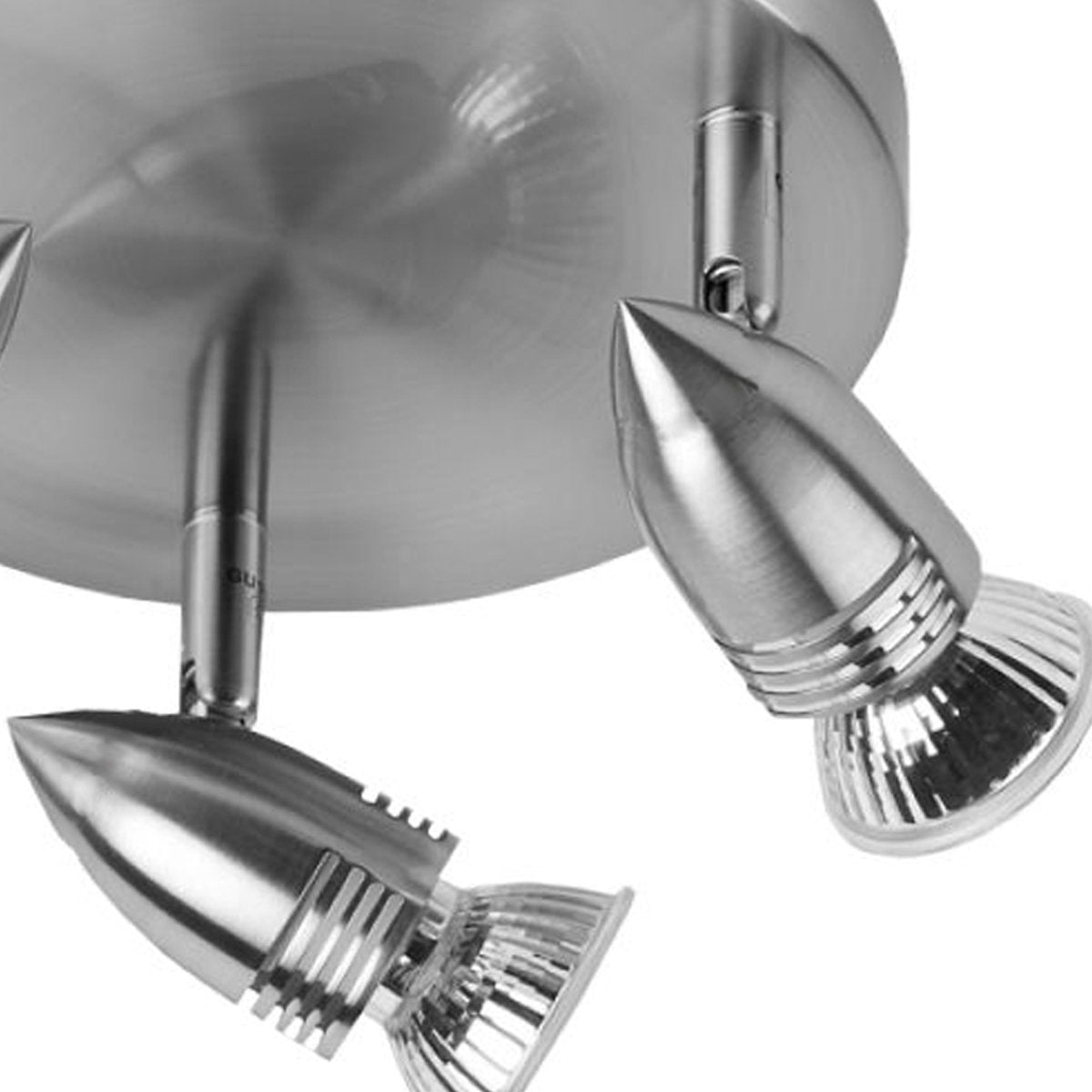 CGC LEAH Brushed Chrome Triple Round Plate Ceiling Spotlights