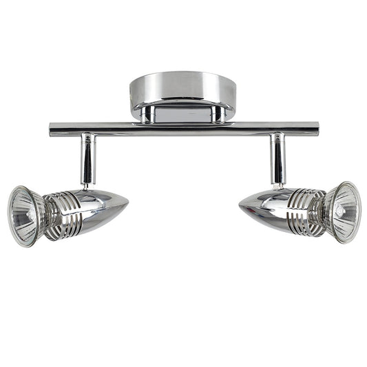 CGC LEAH Polished Chrome Twin Bar Ceiling Spotlights