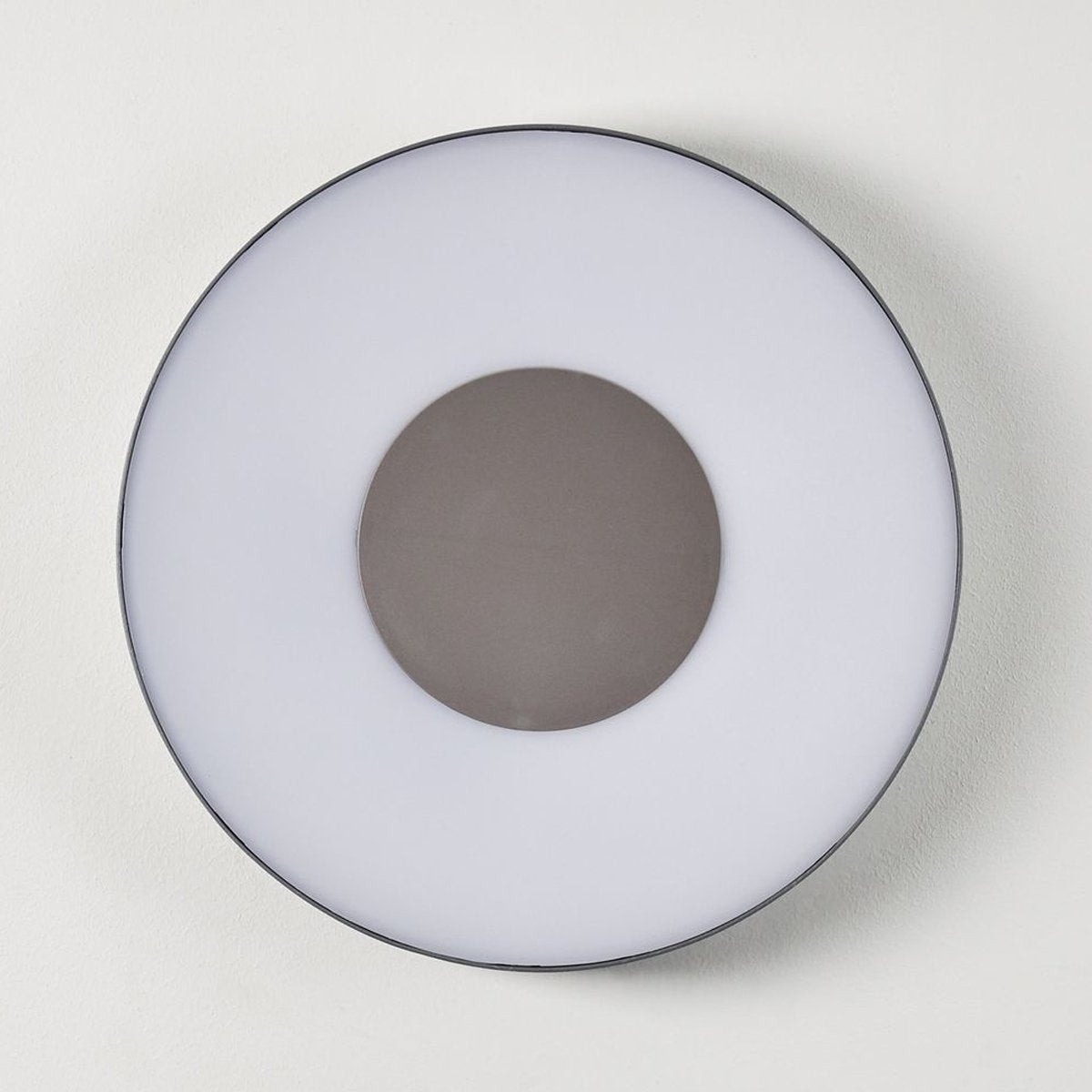 LORA - CGC Matt Silver Medium Round LED Wall Or Ceiling Light