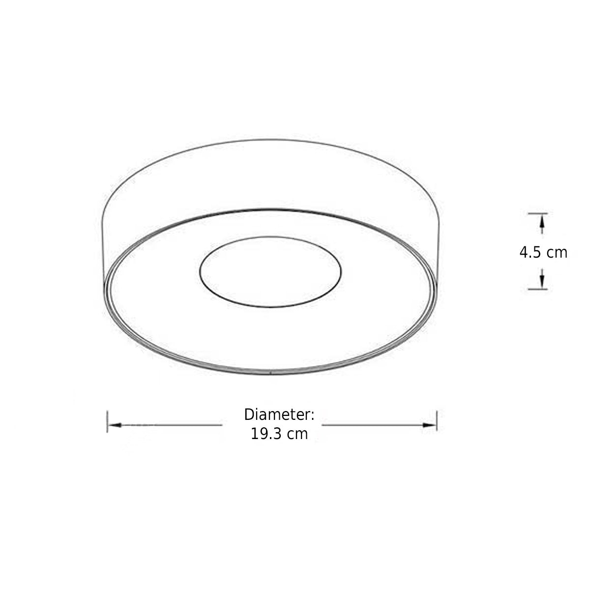 CGC LORA Matt Silver Small Round LED Wall Or Ceiling Light