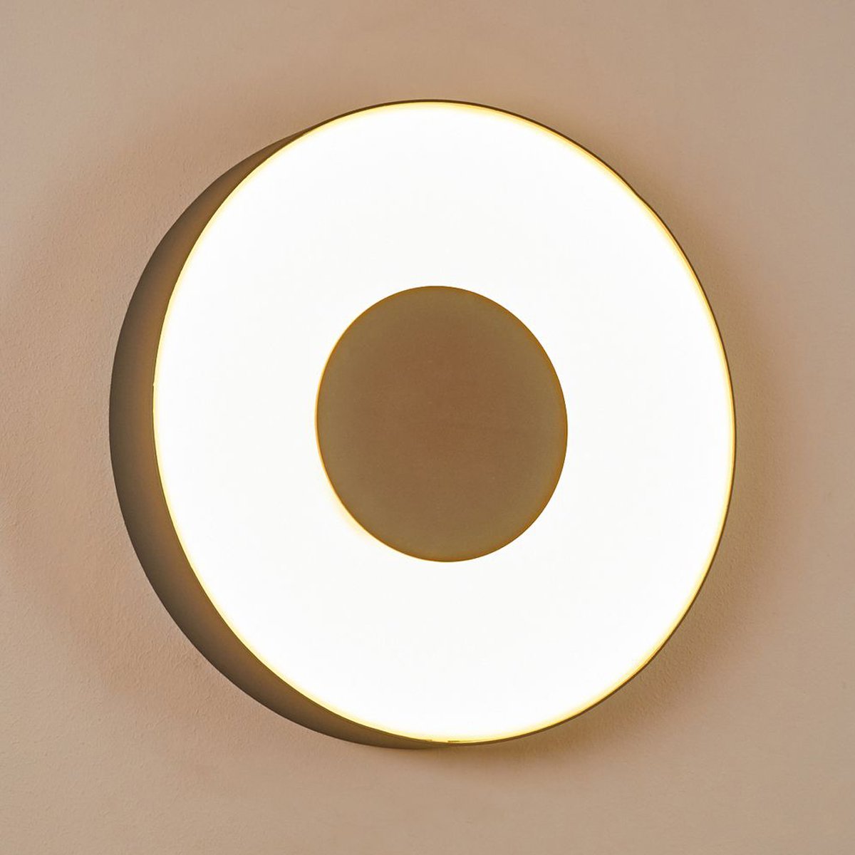 LORA - CGC Matt Silver Medium Round LED Wall Or Ceiling Light