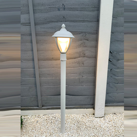CGC UNITED White Lantern LED Long Post Light