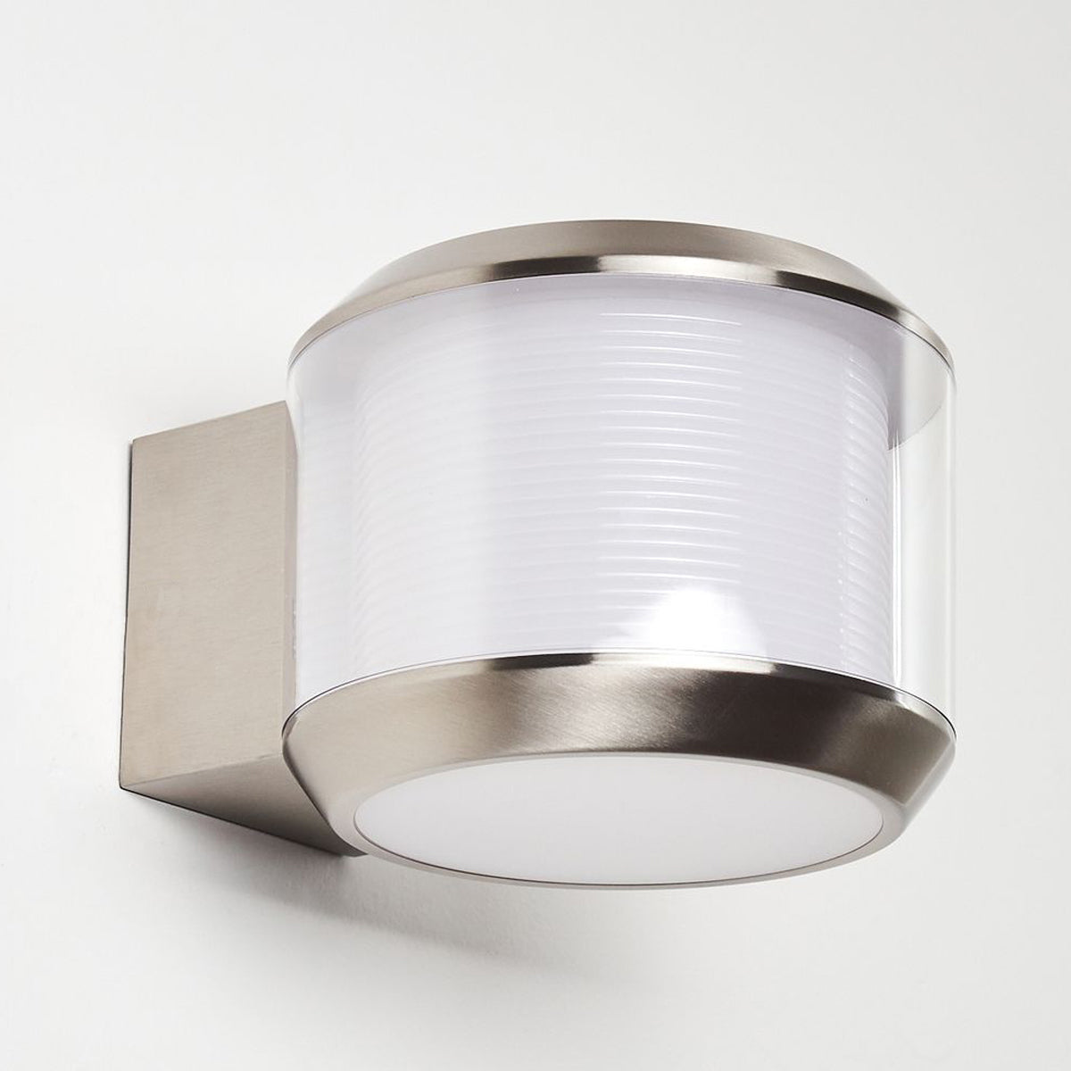 ﻿Our Kai stainless steel cylindrical wall light would look perfect in a modern or more traditional home design. Outside wall lights can provide atmospheric light in your garden, at the front door or on the terrace as well as a great security solution. It is designed for durability and longevity with its robust material producing a fully weatherproof and water resistant light fitting. Use LED bulbs to make this light energy efficient and low cost to run