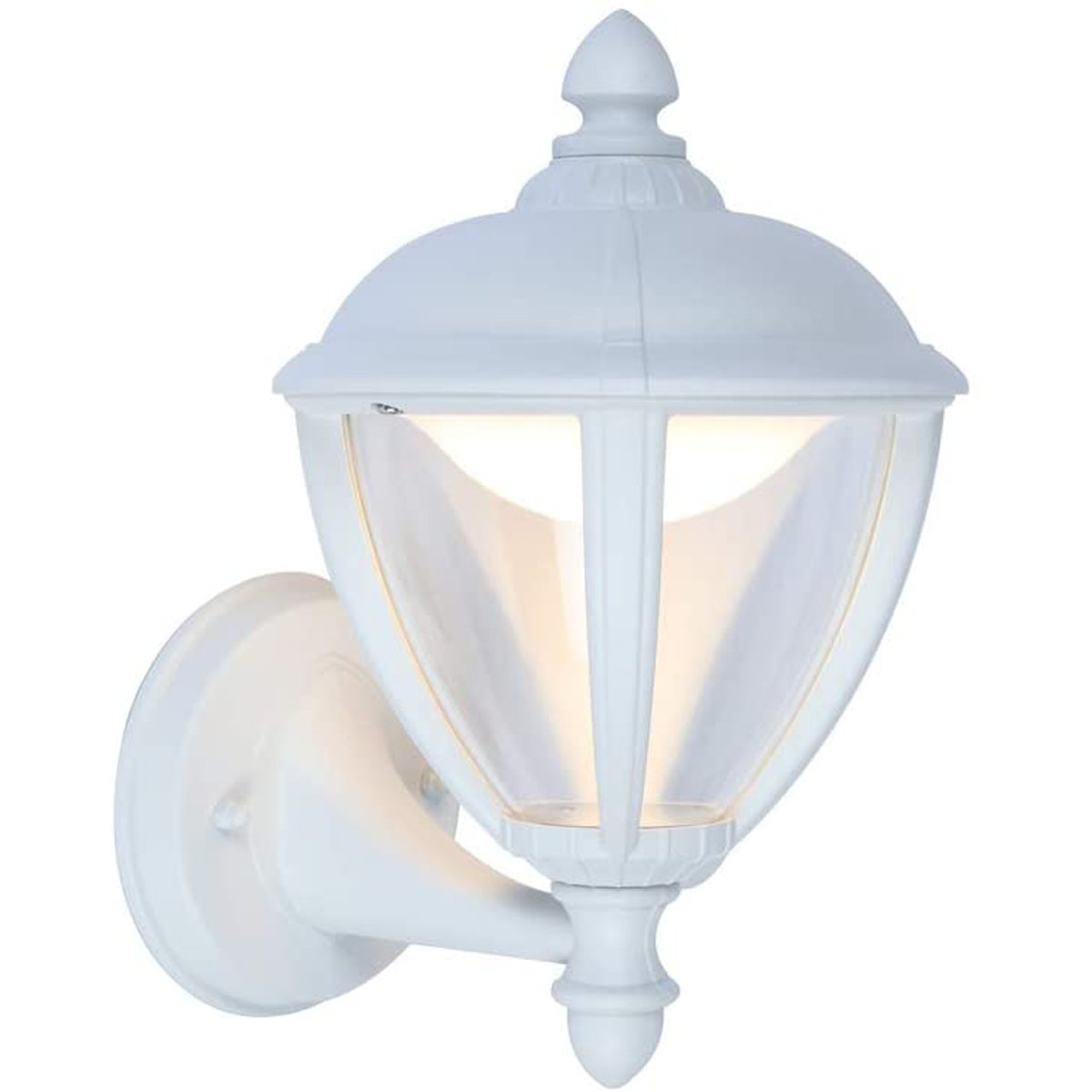 Our Cindy lantern wall light delivers on style and durability and is a smart choice for your exterior lighting. With its white aluminium construction teamed with clear panes, this lantern is hardwearing and rust and weatherproof. Built for life outdoors, it has an IP44 rating which means it can withstand the harshest of weather conditions. For sophisticated yet robust outdoor lighting, our Cindy white outdoor traditional lantern is a strong contender.