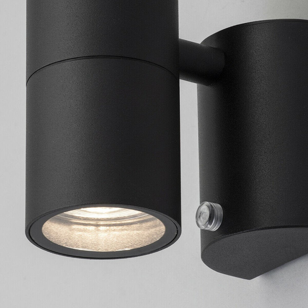 SHARON - CGC Black Dual Outdoor Wall Spotlight With Photocell Sensor