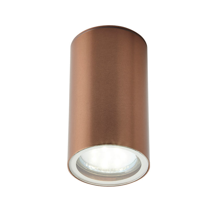 CGC OLIVER Copper Cylinder Surface Mount Ceiling Downlight GU10 Outdoor Weatherproof