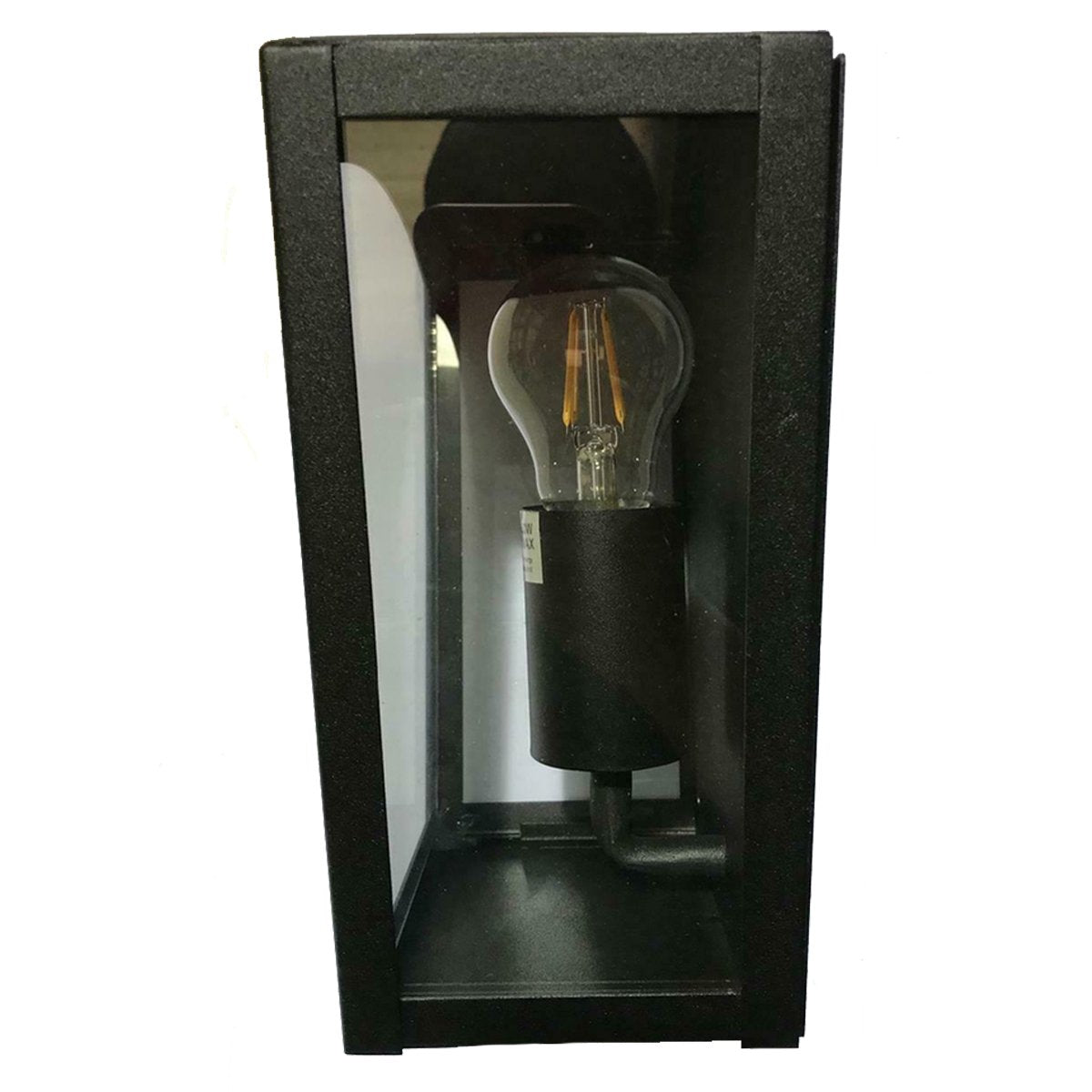 CGC IRIS Black Curved Top Lantern Wall Light