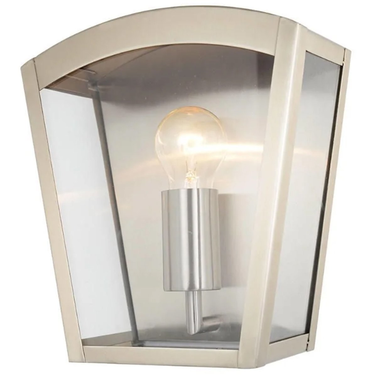 CGC IRIS Stainless Steel Curved Top Lantern Wall Light