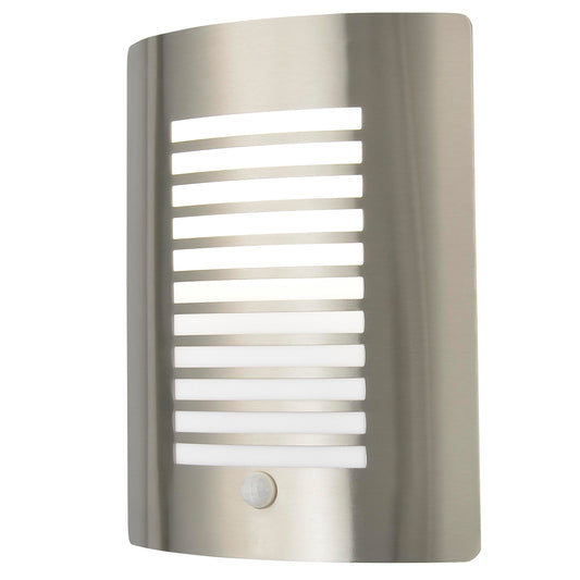 CGC MARA Silver Curved Outdoor Wall Light With Motion Sensor