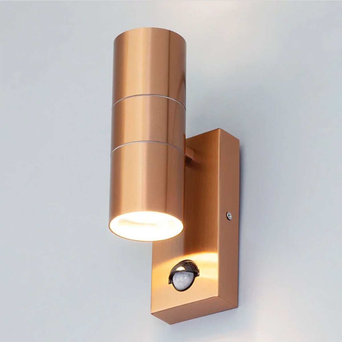 CGC MIA Copper Dual Outdoor Wall Light With Motion Sensor