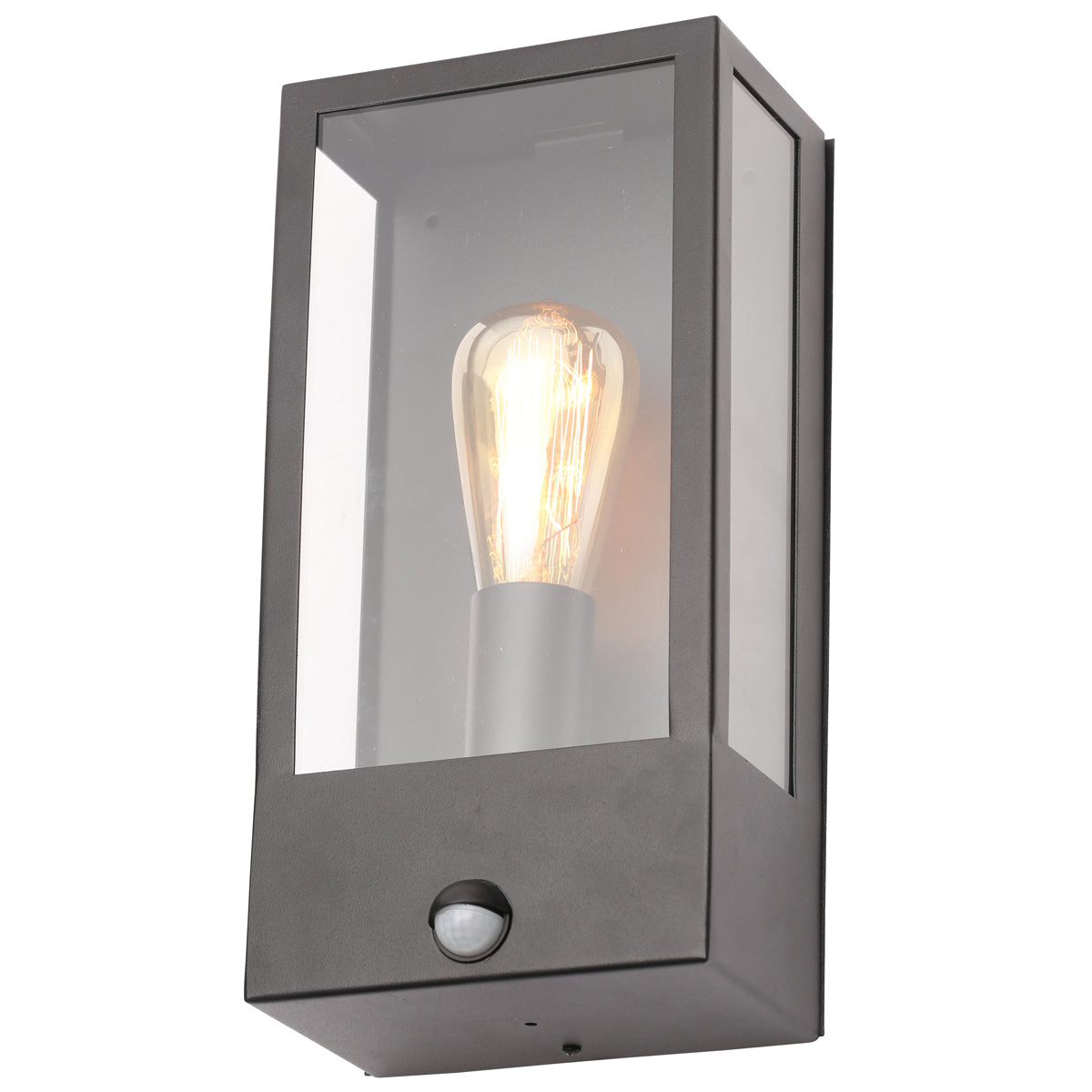 Explore our black square wall light today, fit with a clear glass diffuser and motion sensor features! If you require a valuable lighting system and an additional layer of security for your home’s outdoor space, then this lighting body can provide the right protection and style for you. 