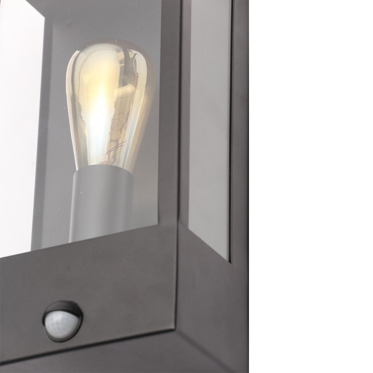 Explore our black square wall light today, fit with a clear glass diffuser and motion sensor features! If you require a valuable lighting system and an additional layer of security for your home’s outdoor space, then this lighting body can provide the right protection and style for you. 