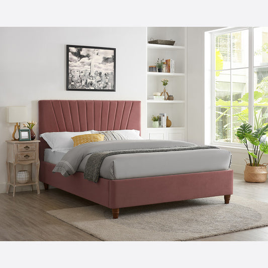 Lexie Double & King Size Bed Range - Mustard , Silver , Pink Colours