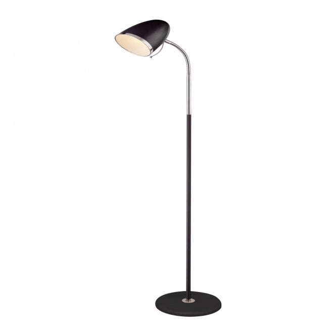 CGC LUCAS Black and Chrome Adjustable Floor Lamp Spot Light