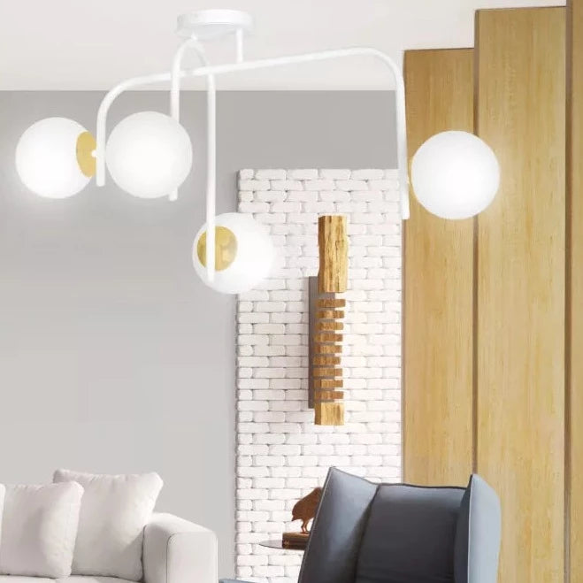 RAGNAR  is a series of modern lamps that will be a perfect complement to interiors in a modernist climate. However, they will also work perfectly in more traditional spaces.The delicate milky shade adds elegance and class to any room