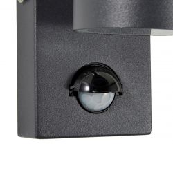 CGC LEO Anthracite GU10 Wall Downlight with PIR Outdoor Light IP44